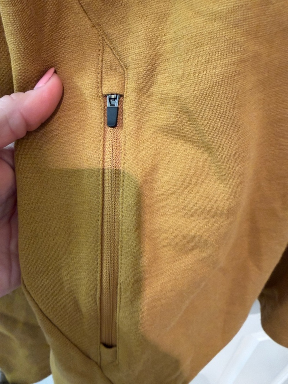 ibex Men's Zip-Up Sweater Jacket - Mustard Yellow - Picture 4 of 8